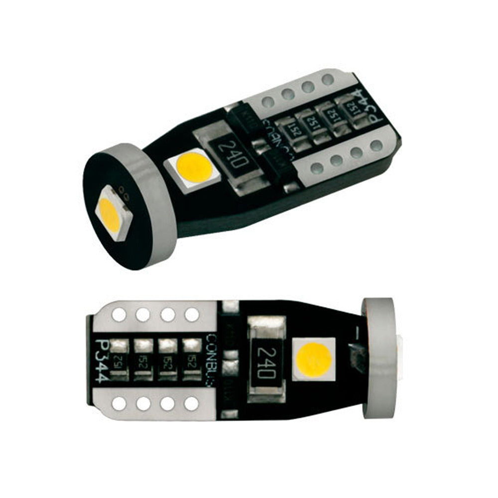 Seis colores T10 2525 4 SMD LED Lámparas de todo el Canbus
